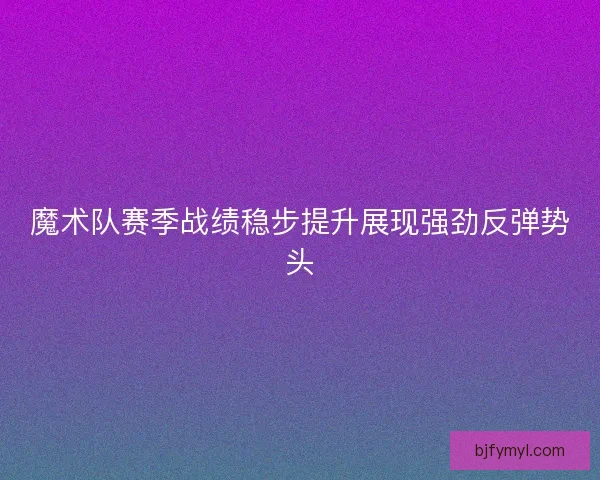 魔术队赛季战绩稳步提升展现强劲反弹势头